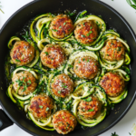 Chicken Meatballs with Zucchini Noodles