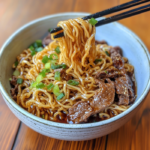 Easy Magnolian Beef Noodles