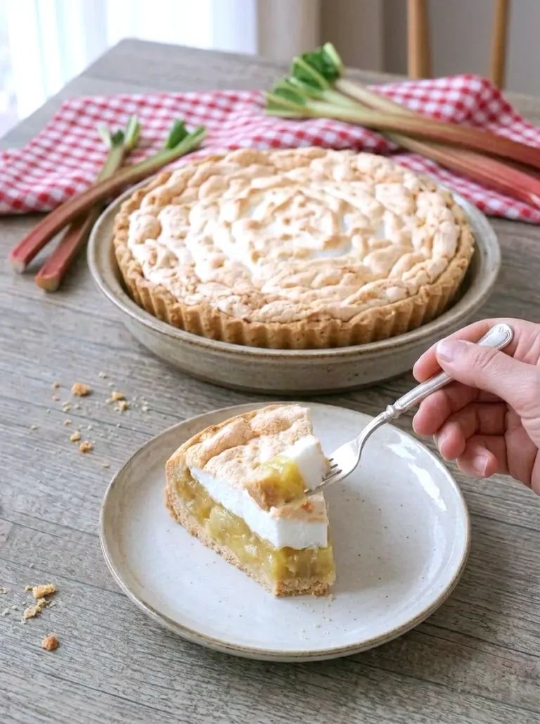 Rhabarberkuchen mit Baiser