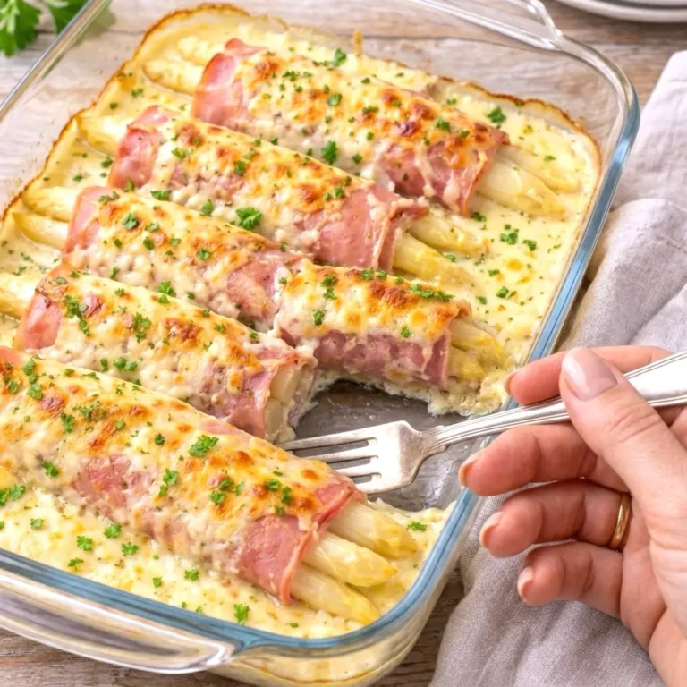 Spargel Schinken Röllchen überbacken – unwiderstehliche köstliche Ofenröllchen