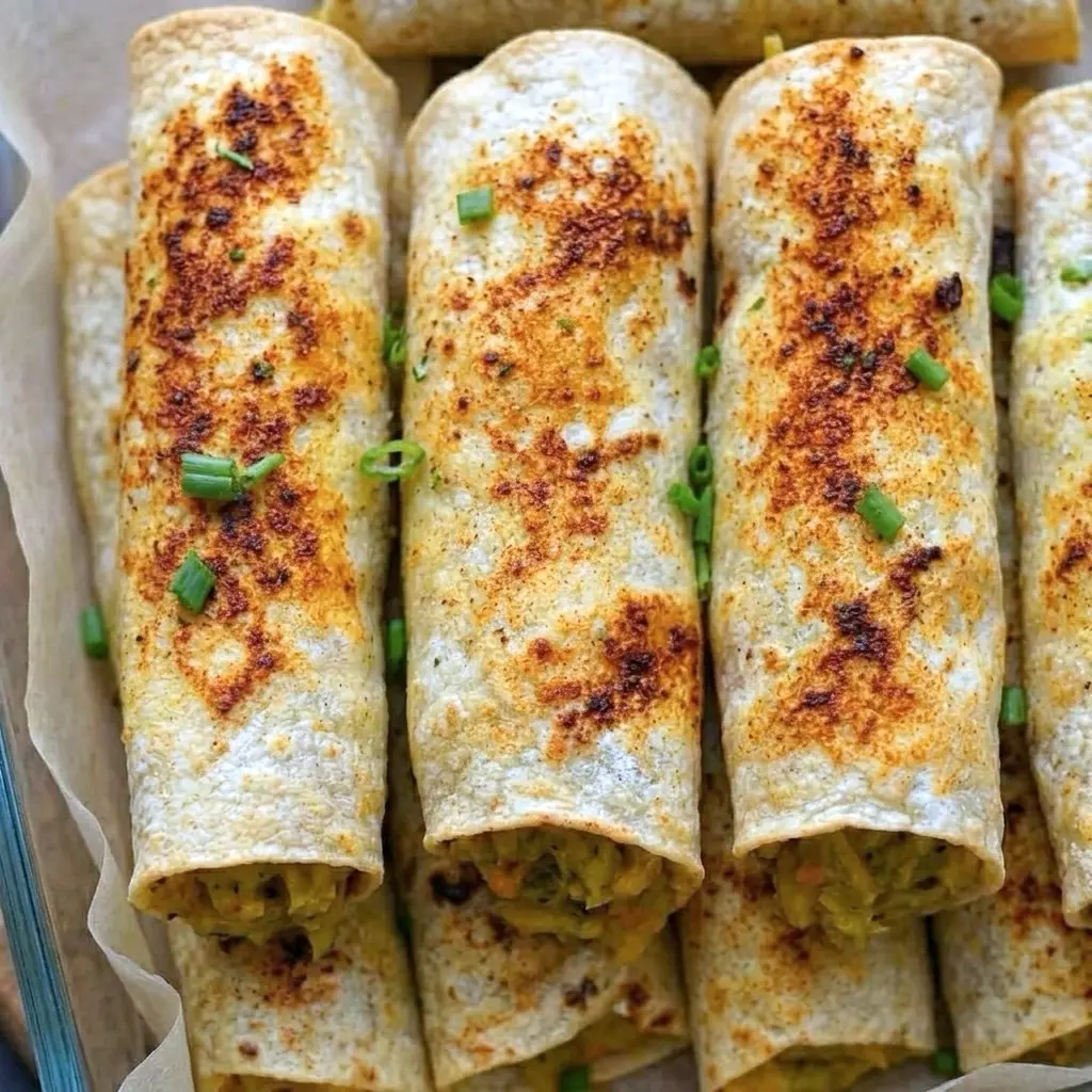 Taquitos Rezept Zubereitung: Füllung auf Tortillas verteilen und aufrollen