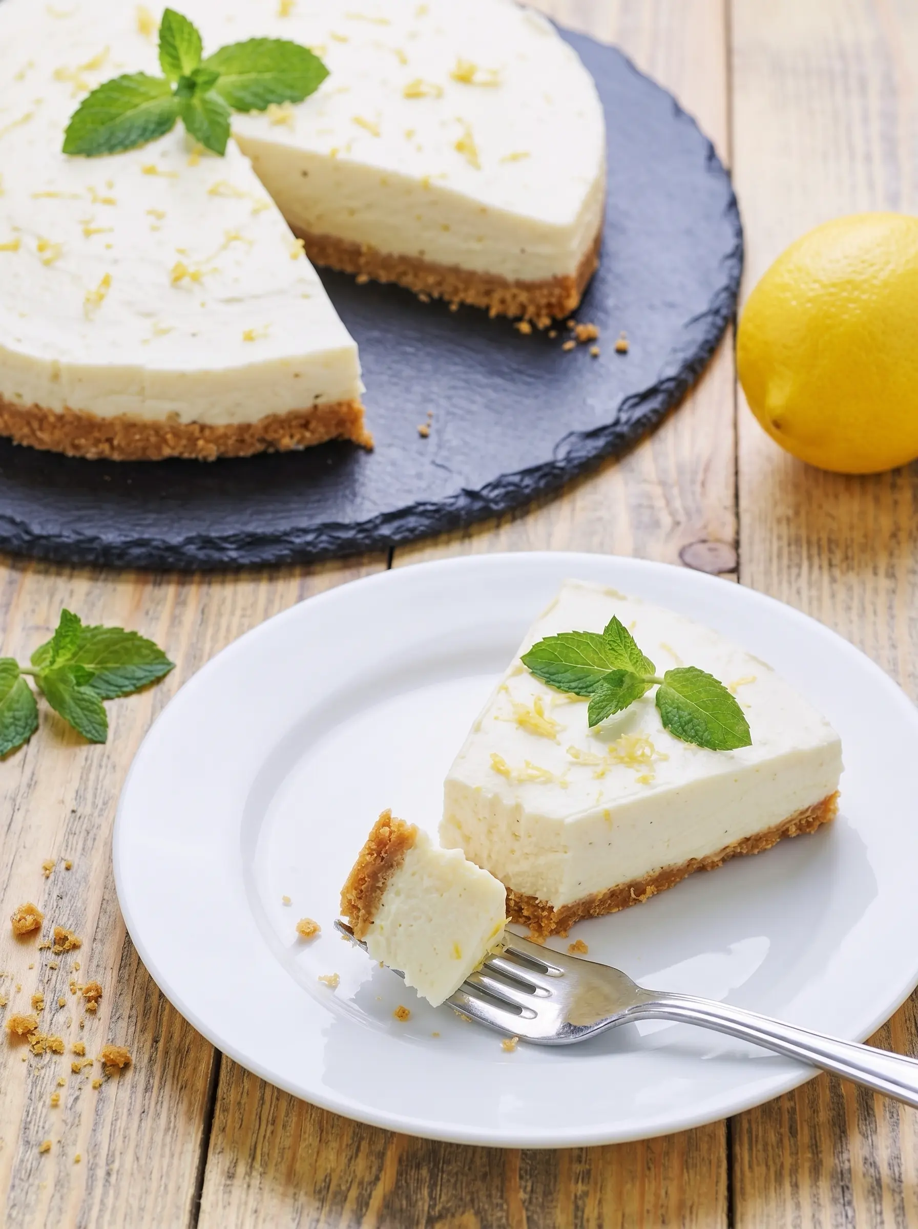 Keksboden für einen ohne Backen Kuchen wird mit einem Löffel in eine Springform gedrückt