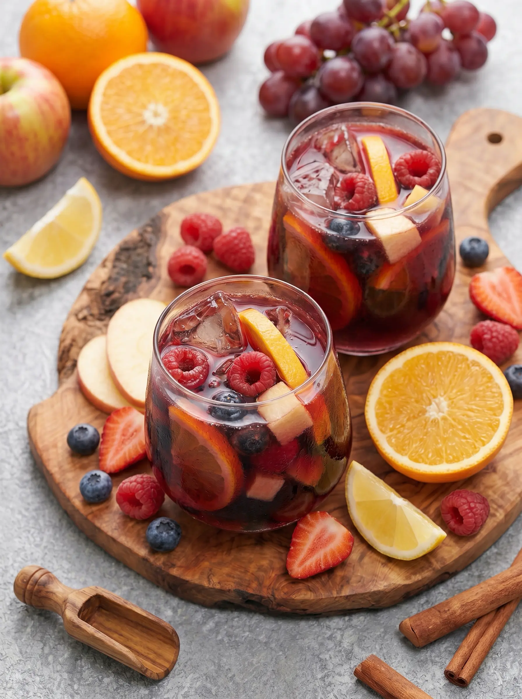 Rezept Sangria rot in verschiedenen Varianten - Sangria Blanca, Rosé und alkoholfrei im Glas
